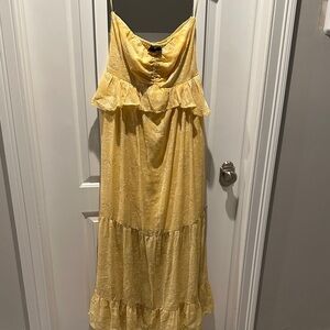 Vici Yellow Strapless Dress